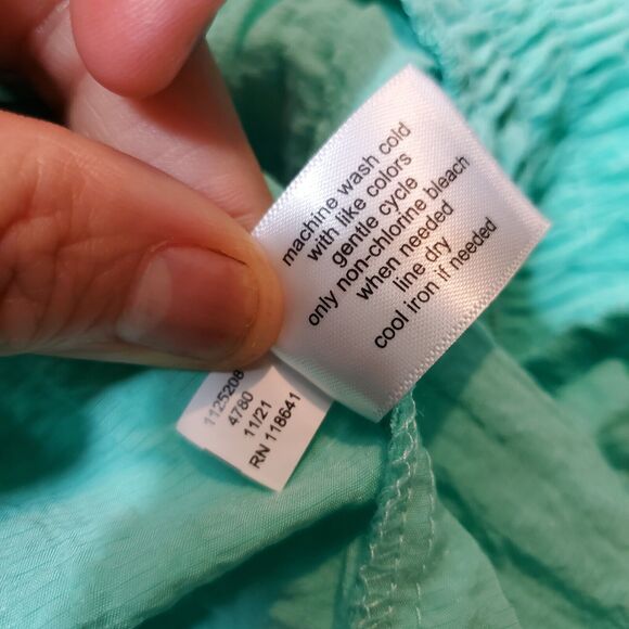 Lane Bryant Seafoam Off the Shoulder Blouse Sz 30/32 NWT - Picture 10 of 12